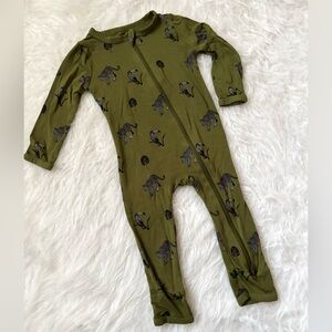 Kyte BABY Olive Leopard Print Kids Footie